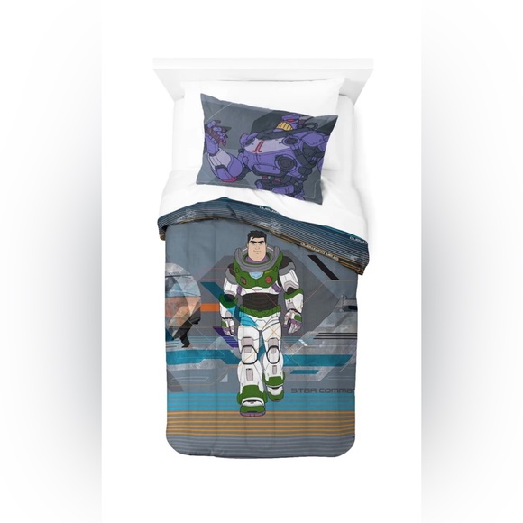 *new in box*Buzz Lightyear Space Kids 2-Pc Twin/Full Reversible Comforter + sham - Picture 3 of 4
